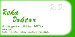 reka doktor business card